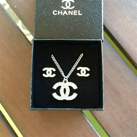 chanel earrings and necklace set price|chanel earrings price euro.